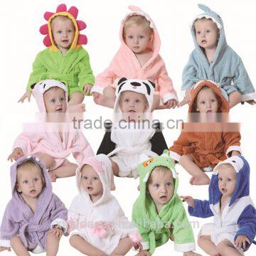 Super soft custom animal hooded baby bathrobe