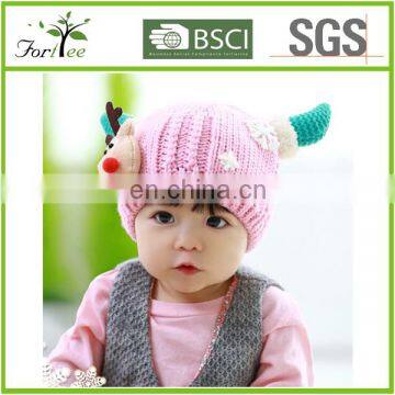 Fashional 100% Acrylic Knitted Baby Christmas Hat