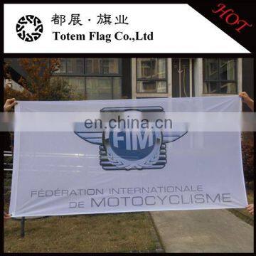 outdoor advertisement fabric banner / Full Color CMYK Print Banner Flag