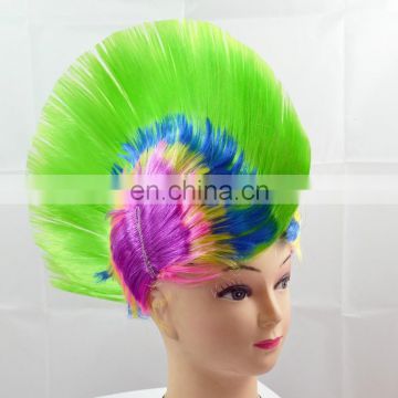 Green Mohawk Punk Kids Fancy Dress Wig Adults Party Cosplay Stag Do Novelty Wigs FW2162