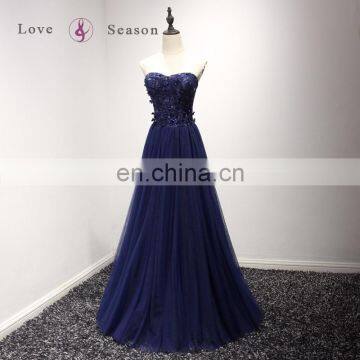 A16LL0015 Sweetheart Royal Blue Plus Size Evening Dress Full-length Used Evening Gowns