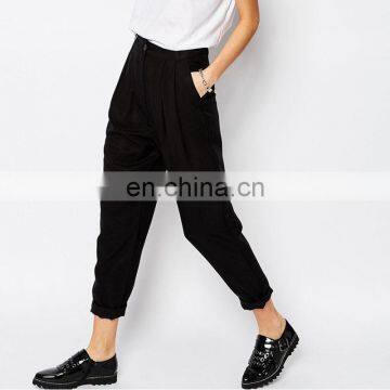 High quality Laest fashion women casual black harem pants