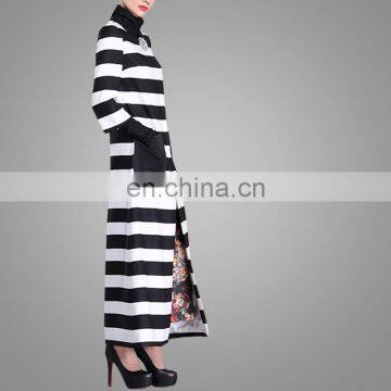 2016 Spring New Women Wind Coat Fashion Stitching Striped Euramerican Ladies Coat Wholesale Apparel photo-4