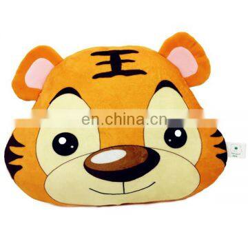 2017 LOW MOQ Cheap Kids Stuffed Soft Tiger Cushion Toy Cute Custom Plush Pillow