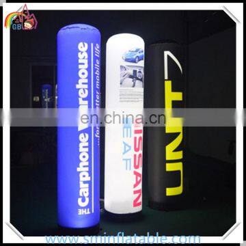 Colorful party inflatable led column,advertising inflatable led pillar with logo, stage led inflatable tube