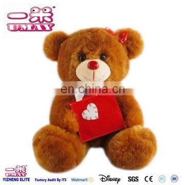 bear plush toy with bag 0509 plush toy factory