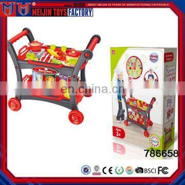 Funny mobile kids kitchen toys dining car factory in china for kids