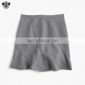 Flutter mini skirt in double serge ladies popular latest skirt design pictures