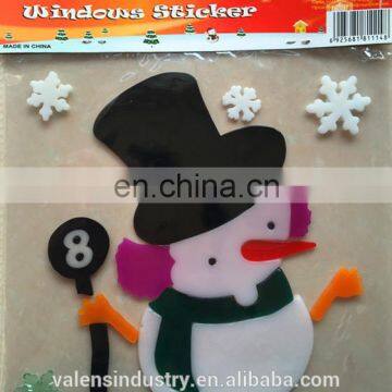 OEM Wholesale Customized Design Magic Removable Santa Claus Christmas Tree Jelly Gel Glass Window Sticker Snowman Decoration photo-2