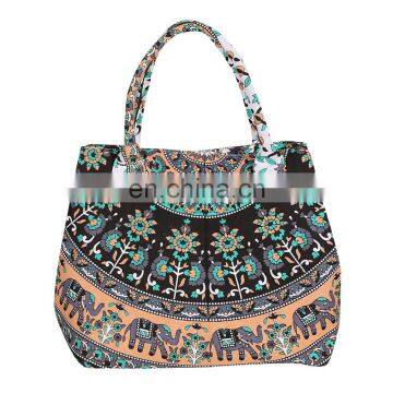 Indian Mandala Bag Cotton Shoulder Bag Women Handbag Floral Large Beach Tote Bag