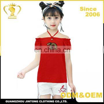 Little girl shirt&top coustom children summer baby girl clothes