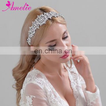 Handmade Shiny Rhinestone Wedding Crystal Belt Bridal Sashes Headband Party Gifts Wedding Dress Bride Belt Sashes Ivory ribbons