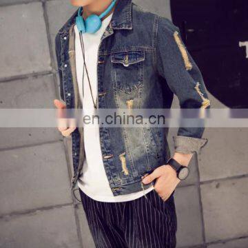 wholesale distressed denim jackets -Modern light Blue Amazing Denim Jacket 2017