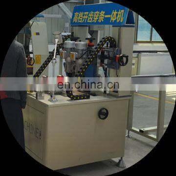 Thermal Break Aluminum knurling machine with strip insertion for aluminum window and door