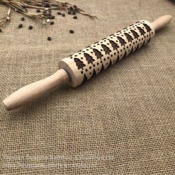 Rolling Pin,Made of Beech Wood,with Laser Printing