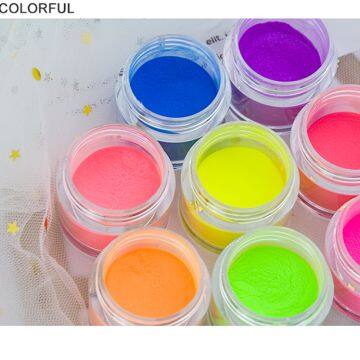 The New Fashion Nail Glitter Powder Neon Color Dip Powder Non-toxic Colored Powders