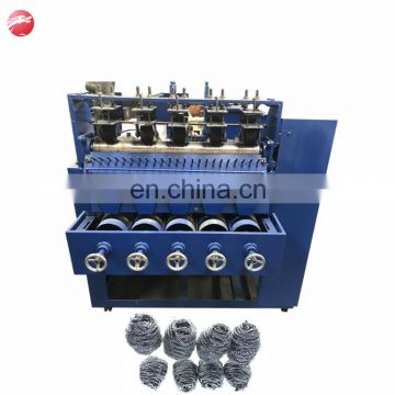 High production 5 wires 5 balls stainless steel flat scourer making machine