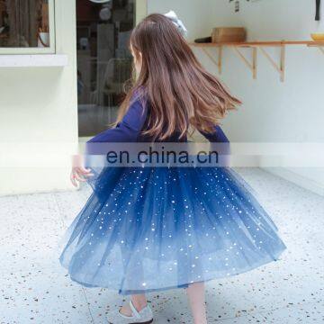 girls dresses 2020 new kids print starry sky princess dress Children's clothes wholesale