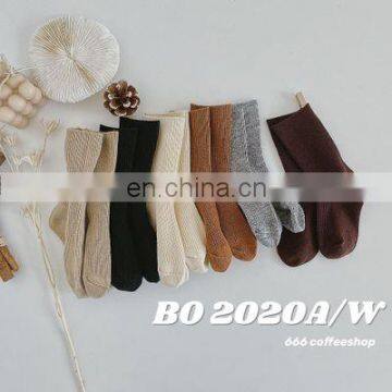 Angolan Rabbit Wool Korean Children's Socks Soft Waxy Double Needle Children's Socks Thickened Winter Warm Children's Socks photo-3