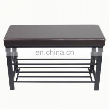 Customized Multi Design Storage Metal Shoe Rack Foldable Storage Chair Saving Place in Doorway photo-5