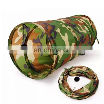 Wholesale Lightweight Washable Camouflage Collapsible Cat Tunnel Toy Luxury Cat Tunnel Bed