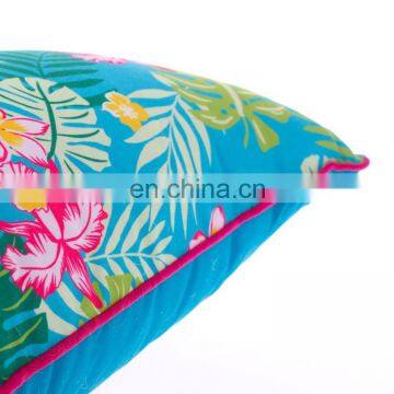 Decorative Throw Pillow Covers Square Outdoor Couch Personalized Printed Pillow Cushion With Piping Edge photo-5