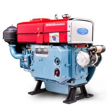 Changmei single cylinder water-cooled diesel engine 16hp agricultural 4-stroke engine