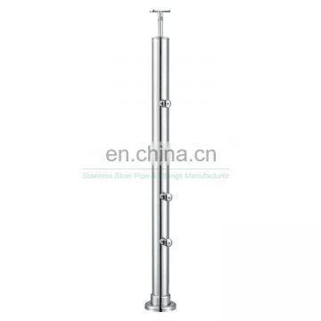 Custom Design Indoor Outdoor Terrace 304 Pipe Balustrade Stainless Steel Balcony Tube Railing photo-5