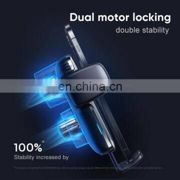 JOYROOM ZS248 FCC CE Qi Self-Aligning Coil Car Charger Mobile Mount Dashboard Qi 15W Wireless Fast Charging Car Phone Holder