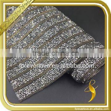 Hot fix bling rhinestone mesh sticky back pattern rhinestone sheets FRM-240