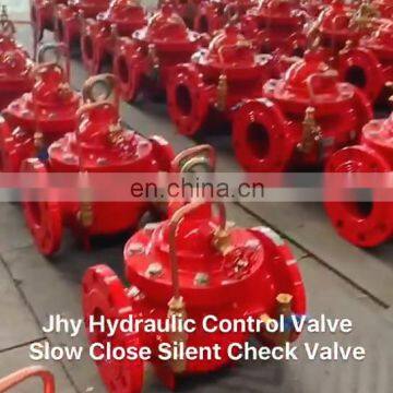 Red Hydraulic Flow Control Slow Close Silent Check Valves For Fire Fighting