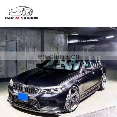 2017year- 5 Series G30 G38 Dry Carbon Fiber 3d Style Front Lip Fit for G30 G38 Car Front Diffuser Spoiler photo-4