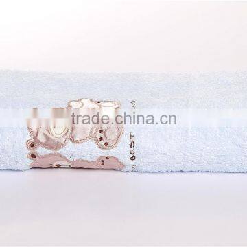 China Towe Factory With Light Blue Embroidery Cartoon Kids/Child Bath Towel photo-4