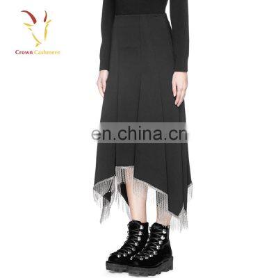 High waist wool skirt long wool skirt wholesale