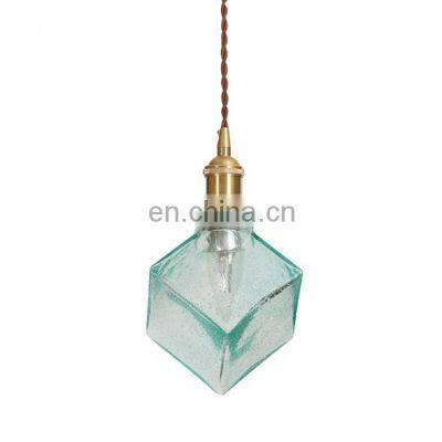 Hot Sell Loft Blue Glass Pendant Hanging Light  Home Restaurant Modern Lamp Chanderlie