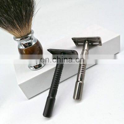 Classical Personal Touch Reusable Wholesale High Quality Shaving Kit Mens Barber Double Edge Razor photo-2