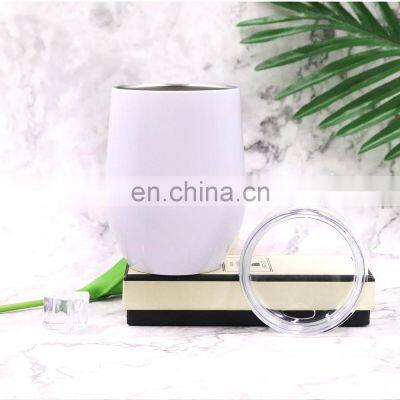 Reusable 304 Stainless Steel White Coffee Egg Shape Mug Wholesale photo-3