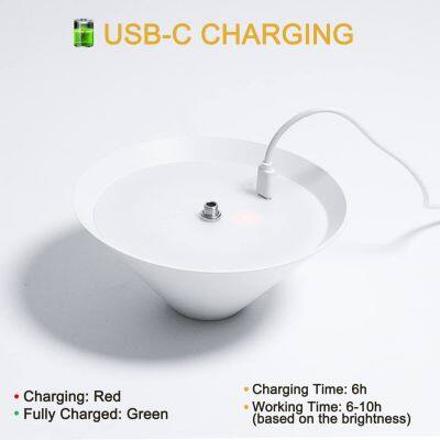 IP54 LED Table Lamp Dimmable Aluminium Table Lamp Wireless Rechargeable 4000 MAh Touch Switch White LED Table Lamp With Battery 3 W 240 Lm 3000K photo-2