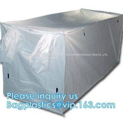 6Mil Drawstring White Waterproof Dumpster Container Liners, Recycled PE Dumpster Container Liners For Garbage Disposable photo-3