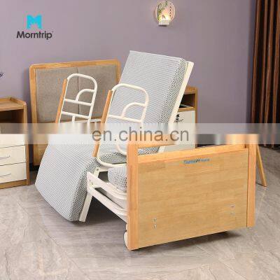 Hospital Adjustable Auto Patient Turning Lifting Bed Home Care Rotating Electric Bed for Elderly Nursing