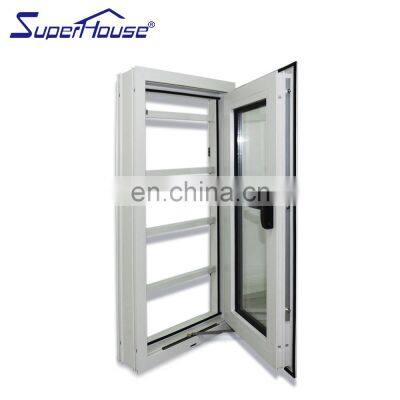 Superhouse Anti theft bar aluminium clear glass casement window