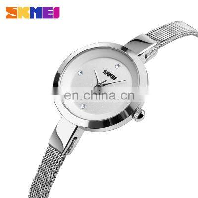 Skmei 1390 Luxury Gold Quartz Movement Stainless Steel Strap 3 ATM Wrist Watch Women Montre Femme photo-3
