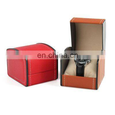 Wholesale Leather Cover Wooden Single Mens Watch Boxes