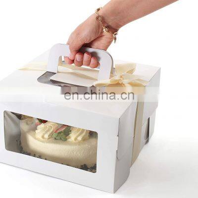 Customized LOGO Kraft Paper Cookie Cup Cake Box With PVC Window Plastic Printed Cupcake Packaging Boxes