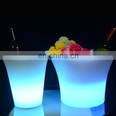 Champagne Wine Drinks Beer Bucket Portable Party Use Led Rechargeable Party Decorations Different Colors 5 Liter Ice Bucket