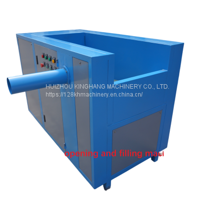 Fiber opening and filling machine