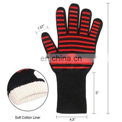 Household Rubber Outdoor Barbecue BBQ Silicone Cooking Grill Heat Resistant Microwave Oven Mitt Gloves photo-2