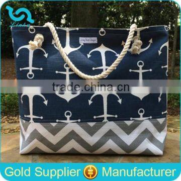 New Arrival Anchor Beach Bag,Large Chevron Tote,Monogram Beach Bag                        
                                                Quality Choice