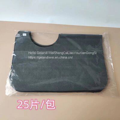 Disposable Non-woven Black Barber Bib Hair Tools Dyed Hair Wai Cloth Waterproof Dustproof Thickening photo-2