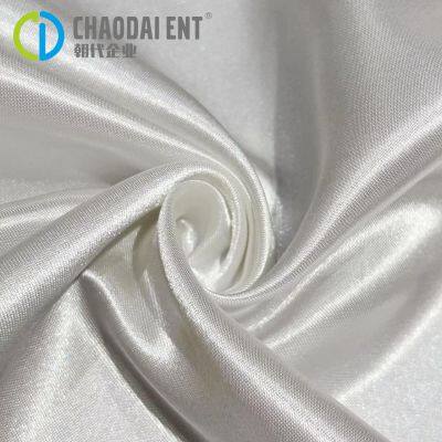 White-dyeing 75D*150D Gloss Satin 100RPET Recycled Polyester Fabric Satin Women Clothing photo-2